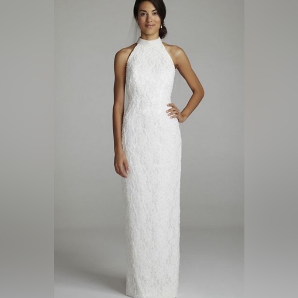 Vintage St. Tropez Ivory Lace Beaded Wedding Gown/Prom Dress. Size 6. Like New!